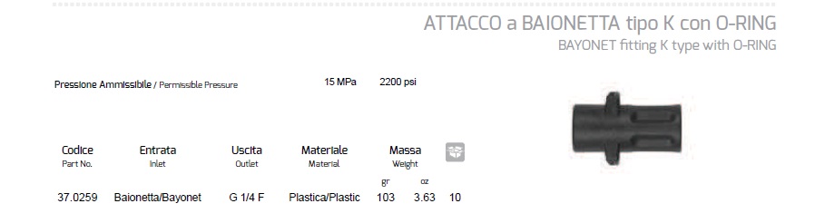 BAJONET ADAPTER ZA KÄRCHER HOBY DIZNE